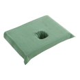 thumbnail image 1 of Cotton SPA Half Table Cover Beauty Salon Bed Face Hole Towel - Dark Green,, 1 of 7