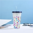 thumbnail image 4 of Oleegame 1PC Glass Bottle Creative Water Cup Heart Shape Cup PP Plastic Straw Cup Heart Shape Plastic Transparent Straw Cup 710ml Cold Change Temperature Sensitive Plastic Cup, 4 of 5