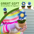 thumbnail image 4 of Hot!Flower Crochet Kit For Beginners For Adult And Kids Learn Crochet Set With Step By Step Video Tutorials DIY Knitting With Crochet Yarn And Crochet Hook.（6 Small Flowers）, 4 of 9