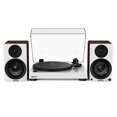 thumbnail image 1 of Fluance RT81 Elite High Fidelity Vinyl Turntable (White) with Ai41 Powered 5" Stereo Bookshelf Speakers (White Walnut), Diamond Stylus, Belt Drive, Built-in Preamp, 90W Class D Amplifier, Bluetooth, 1 of 8