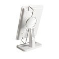 thumbnail image 2 of Jerdon JS811W Miroir de Maquillage de Table Portable 8 Pouces avec Éclairage LED Réglable avec Grossissement 10x, Finition Blanche, 2 of 3