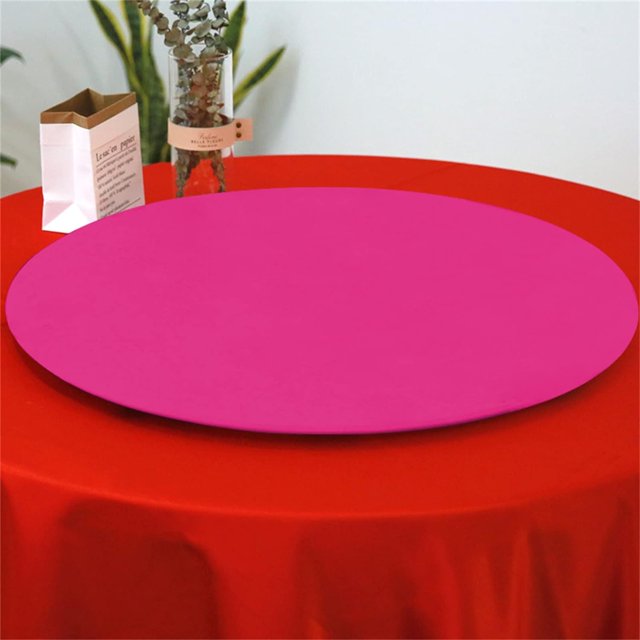 ORUYROP 2-Pack Cocktail Round Table Topper Cap Spandex Fitted Stretch Cocktail Tablecloth Tight Stretchable Elastic for Weddings Banquets Events Parties Restaurants(Size: 300cm,Color:Rose-red