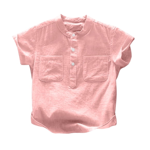 Bwiyojiz Tailles Mode 90-150 Chemises en Coton pour Enfants Vêtements d'Été pour Garçons Fil et Vêtements pour Bébés Mince Décontracté Base