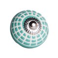 thumbnail image 2 of Knob-it 676685044907 Ensemble de Boutons Ronds en Céramique Peinte à la Main Vintage - Turquoise & Blanc - Lot de 8, 2 of 3