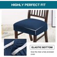 thumbnail image 4 of Stretch Jacquard Chair Seat Covers Seat Covers for Dining Room Chair Covers Chair Seat Slipcovers Removable Washable Chair Seat Cushion Slipcovers for Dining Room (8 Pack, Navy), 4 of 7