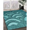 thumbnail image 3 of Ahgly Company Machine Washable Indoor Square Transitional Dark Turquoise Green Area Rugs, 6' Square, 3 of 7