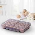 thumbnail image 3 of Boîte de Rangement Portable Empilable pour Conservation des Aliments, Contenant de Réfrigérateur de Cuisine, Plastique de Qualité Alimentaire pour Usage Domestique, 30.5x21x6.9cm Porte-Oeufs, 3 of 4