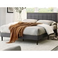 thumbnail image 1 of DeCoro Mornington Upholstered 2.0 Platform Bed w/ Metal Frame, Light Grey, Full, 1 of 9
