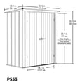 thumbnail image 3 of Spacemaker Patio Shed, 5x3, Flute Grey and Anthracite, 3 of 7