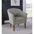 thumbnail image 2 of HomePop Transitional Wood and Fabric Barrel Accent Chair in Slate Gray, 2 of 12