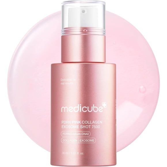 Medicube PDRN Pink Collagen Exosome Shot Serum 7,500 PPM | Liquid Skin Booster | Exosome, Salmon DNA PDRN, Spicules | Uneven Skin Tone, Pore Care, Texture | Korean Skin Care 1.01 fl.oz