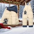 thumbnail image 2 of RXMEKW Insulated Down Jacket And Overalls Set For Toddlers Winter Ski Suit With Snap Crotch For Boys And Girls In Blue, 2 of 6