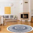 thumbnail image 3 of Round Area Rug 3' Diameter with Tassels Bohemian Washable Chic Bohemian Mandala Hand Woven Round Rugs, Non-Slip Soft Floor Carpet for Living Room Bedroom Nursery Decor, 3 of 4