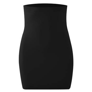 Pxiakgy High Waist Half Slips for Women Under Dresses Shapewear Control Slip Dress Seamless Bodyshaper Slimming Skirt Black + L