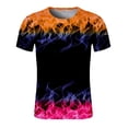 thumbnail image 1 of LSLJS T-Shirts Chemises pour Hommes Motif de Flamme 3D Imprimé T-Shirts à Manches Courtes Décontractés Graphiques Col Rond Tees, 1 of 3