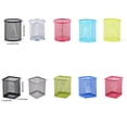thumbnail image 3 of fastboy Mesh Metal Pen Holder Pot Smooth Edge Fashion Table Container Eraser Ruler Caddy Desk Stationery Holders Organizer Office Round/Black, 3 of 5
