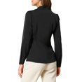 thumbnail image 3 of INSPIRE CHIC Chemise Élégante à Manches Longues et Col en V pour Femmes, Noire, 3 of 7