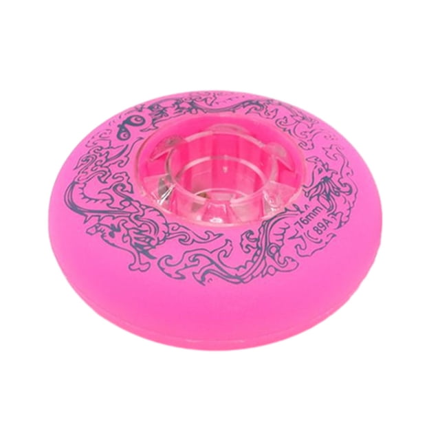 Youkk 2 Pcs Prise Silencieuse Support Amélioré et Élargi - Roue de Patin à Roues Alignées pour Professionnel Rose 72mm 1Ensemble