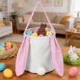 thumbnail image 2 of Wozhuo Sac-cadeau de Bonbons de Pâques Panier Lapin en Forme d'Oeuf Réutilisable Cadeau de Fête, 2 of 6
