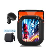 NE20 Wireless Bluetooth 6.0 In-Ear Earbuds, AI Translator, Noise-Cancelling Headphones, LED Touch Screen, 130+ Languages, 24H,Black + Ear Bag