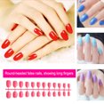 thumbnail image 3 of facefd Fake Nail Set Glossy French Style Scratch Resistant Press-on Fingernails Strong Viscosity Adjustable Solid Manicure Stickers Type 1 Type 2, 3 of 6