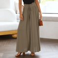 thumbnail image 3 of Women Oversized Pants Solid Color Ladies Casual Pants Boho Style Vacation Outfit, 3 of 6