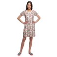 thumbnail image 2 of Moomaya Chemise de Nuit à Manches Courtes Imprimée pour Femmes, Col Rond, en Coton, Vêtement de Nuit, 2 of 5