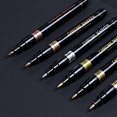 thumbnail image 3 of Metallic Paint Pen Set, Mirror Marker Multipurpose Rose Gold Bronze Long Lasting Shiny Finish 0.7mm Tip Fade  With Elimination Pen For Glass For Poster, 3 of 8