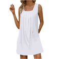 thumbnail image 1 of Birdeem Robe d'Été pour Femmes, Mode, Unie, à Encolure Carrée, Sans Manches, à Enfiler, 1 of 1