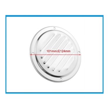 Évent Rond à Persiennes en Acier Inoxydable 4 Pouces/ 5 Pouces, Qualité Marine, 2 Pcs, Durable