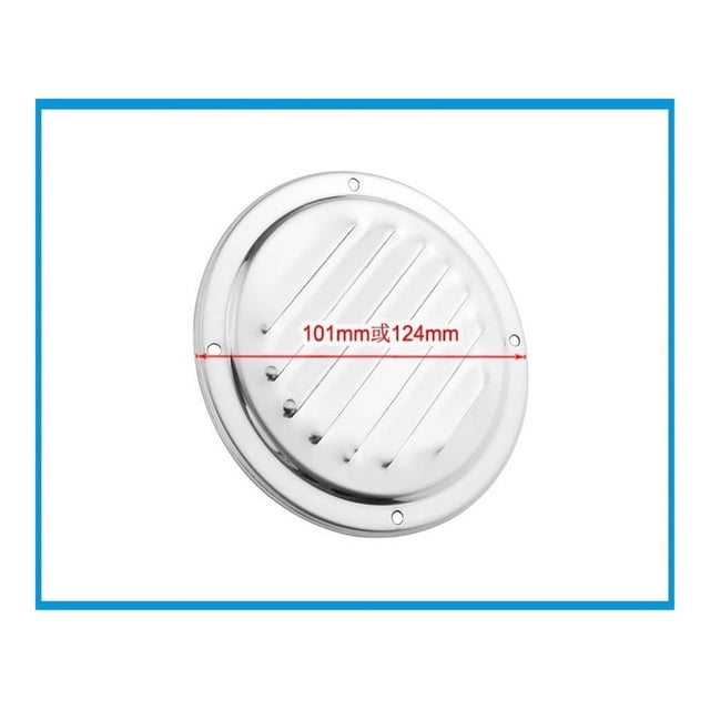 Évent Rond à Persiennes en Acier Inoxydable 4 Pouces/ 5 Pouces, Qualité Marine, 2 Pcs, Durable