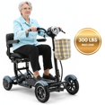 thumbnail image 1 of Durable Heavy Duty 4 Wheel Mobility Scooter for Seniors & Adult - Compact Electric Wheelchair w/ Huge Seat Space - 300 lbs Capacity - Matte Sky Blue, 1 of 9