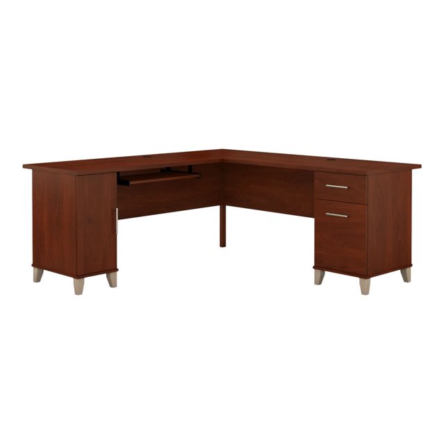 Bush Furniture Somerset 71W L Shaped Desk, Hansen Cherry
