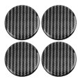 thumbnail image 1 of Unique Bargains Carbon Fiber Style Car Emblem Wheel Rim Center Hub Cap Sticker Clear Resin 4pcs, 1 of 4