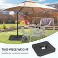 thumbnail image 4 of Outsunny 2 PCs Umbrella Weights for Parasols, Sand/Water Filled, Black, 4 of 10