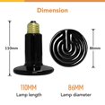 thumbnail image 5 of WJCA 100W Ceramic Heat Emitter 2-Pack, Multi-Power Option Heat Lamp Bulb with No Light Emitting for Constant Warmth, Suitable for Amphibians, Pets and Incubating Chickens, Black, Brooder Coop, Mini, 5 of 5