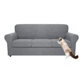 thumbnail image 3 of Housse de Sofa à Grille Texturée Extensible 4 Pcs, Housse de Canapé Douce, Housses de Meubles Lavables pour Lavable à la Machine, 3 of 3