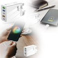 thumbnail image 4 of 65W Multi-Port Travel Charger - Type-C PD+3USB, Auto-Optimized Charging, Universal for Phones/Tablets, 4 of 4