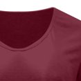 thumbnail image 5 of CEHVOM Womens Casual O-Neck Loose Soft Cap Sleeve Solid Color T-Shirt Blouse Tops, 5 of 5
