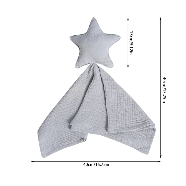 Btomtd Infant Cloth Soothing Handkerchief Infant Sleeping Doll Soothing Handkerchief, Gray
