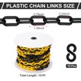 thumbnail image 2 of Uxcell Yellow/Black Plastic Chain, 131 ft 6mm Safety Barrier Chain for Crowd Control, 2 of 7