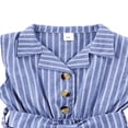thumbnail image 3 of Combinaison à Col Rabattu Jambe Large pour Bébé Fille Romper avec Bande de Ceinture, 3 of 8