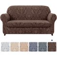 thumbnail image 1 of Subtrex Housse Extensible 2 Pcs Lavable pour Fauteuil/coussin d'Amour/sofa/TG-Sofa, Motif Damassé Jacquard, 1 of 6