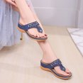 thumbnail image 1 of LSLJS Women Summer Slip-On Wedges Beach Open Toe Breathable Sandals Embroidery Shoes, Women's Slippers, 1 of 9