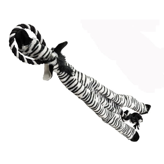 SPOT Skinneeez Extreme™ jouet pour chien sans rembourrage zèbre avec corde à tirer