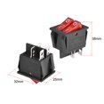 thumbnail image 2 of Unique Bargains Boat Rocker Switch Double position Red Toggle Switch for Boat Car Marine 4pins ON/OFF AC250V/15A 125V/20A, 1pcs, 2 of 4