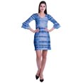 thumbnail image 2 of Moomaya Robe Courte Imprimée pour Femmes, Manches Évasées, Coupe Droite, Robes pour Femmes, Vêtements d'Été Décontractés, 2 of 6