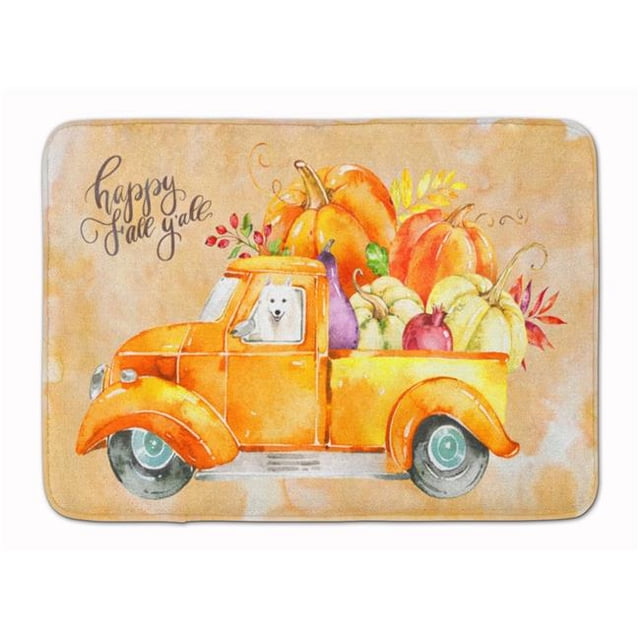 Carolines Treasures CK2622RUG Automne Récolte Japonais Spitz Machine Lavable Mémoire Mousse Tapis