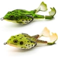 thumbnail image 1 of Double Propellers Frogs Soft Bait High Simulation Soft Silicone Fishing Lures Prop Frog Lures for Bass Realistic Design Floating Weedless Baits Kit for Freshwater Saltwater Fishing Lure, 1 of 9