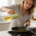 thumbnail image 2 of 2in1 Glass Sprayer & Dispenser Olive Dispenser Bottle Spray Bottle For Cooking Olive Sprayer Cooking Dispenser For Kitchen Air Fryer Frying BBQ Maple Syrup Taps Spritzer Bottles Kitchen Glass Bottle, 2 of 4